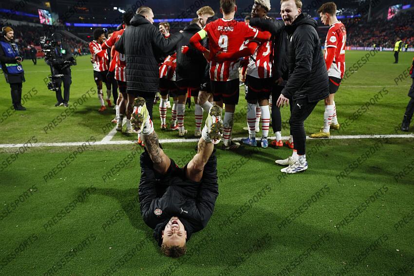 FOOT LIGUE DES CHAMPIONS BARRAGES 2025 PSV EINDHOVEN-JUVENTUS TURIN (3-1)
