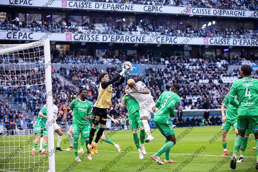 FOOT - 22e journée de Ligue 1 - 15/02/2025 - OM / ASSE - LARSONNEUR gautier MARSEILLE-SAINT-ETIENNE (5-1) 