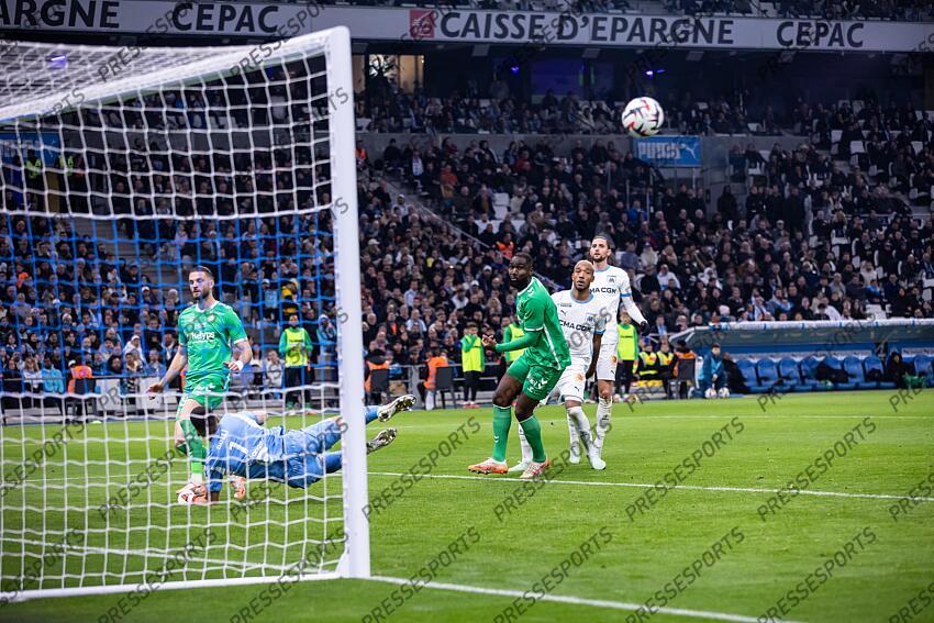 FOOT - 22e journée de Ligue 1 - 15/02/2025 - OM / ASSE - poteau PETROT léo MARSEILLE-SAINT-ETIENNE (5-1) 