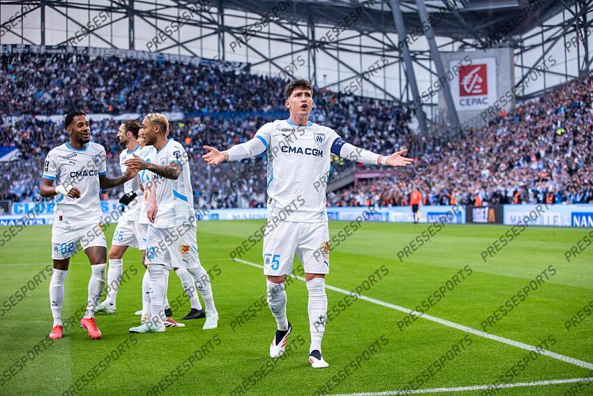 FOOT - 22e journée de Ligue 1 - OM / ASSE- but annulé BALERDI leonardo MARSEILLE-SAINT-ETIENNE (5-1) 