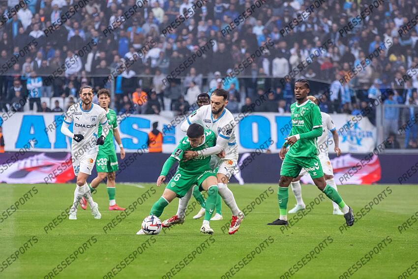 FOOT - 22e journée de Ligue 1 - 15/02/2025 - OM / ASSE - BOUCHOUARI benjamin MARSEILLE-SAINT-ETIENNE (5-1) 