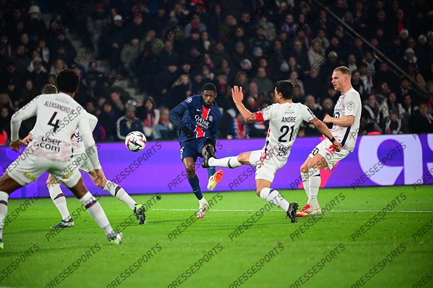 dembele (ousmane) andre (benjamin) bakker (mitchel) PSG-LILLE (4-1) 