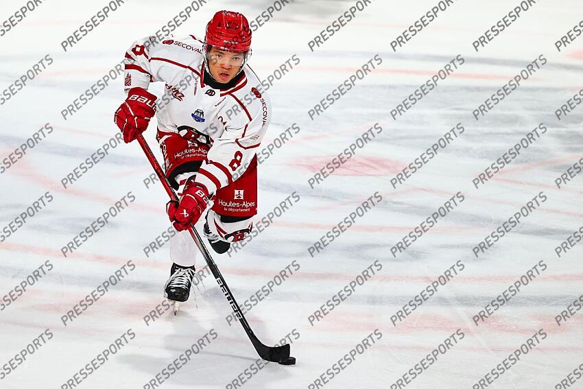 Hockey sur Glace / YONIS PENET (Briançon)/ Angers Vs Briançon - Score Final 5-2 / Ligue Magnus 2024-2025 / 4ème Journée / Ice Parc / Angers / Pays de la Loire / Maine et Loire / France ANGERS-BRIANCON (5-2) ANGERS-BRIANCON (5-2) 
