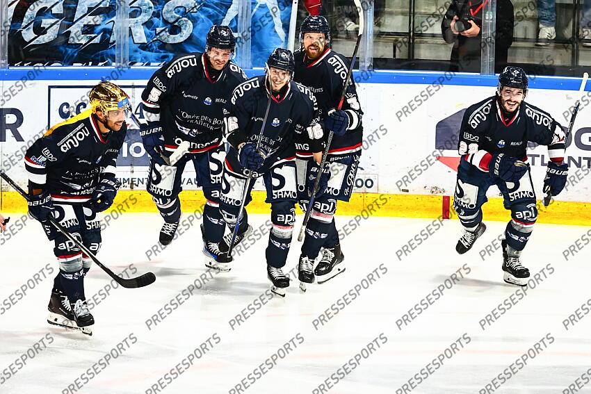Hockey sur Glace / Victoire des Ducs d’Angers - Angers Vs Briançon - Score Final 5-2 / Ligue Magnus 2024-2025 / 4ème Journée / Ice Parc / Angers / Pays de la Loire / Maine et Loire / France ANGERS-BRIANCON (5-2) ANGERS-BRIANCON (5-2) 