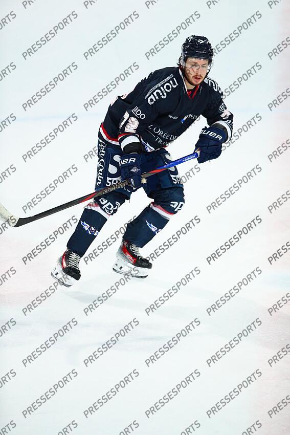 THEO SARLIEVE (Angers) / Hockey sur Glace / Ligue Magnus 2024-2025 / 22ème Journée / Ducs d'Angers Vs Dragons de Rouen / Patinoire IceParc / Angers / Maine et Loire / Pays de la Loire / France ANGERS-ROUEN (0-3) 