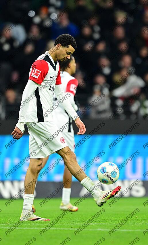Hugo Ekitike (Frankfurt) Frankfurt, 01.03.2025, Fussball, Bundesliga, Eintracht Frankfurt - Bayer 04 Leverkusen 1:4 EINTRACHT FRANCFORT-BAYER 04 LEVERKUSEN (1-4) 