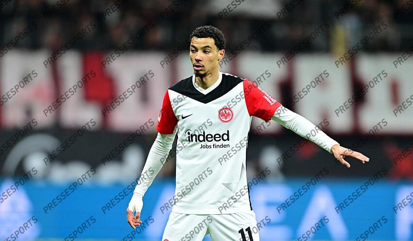 Hugo Ekitike (Frankfurt) Frankfurt, 01.03.2025, Fussball, Bundesliga, Eintracht Frankfurt - Bayer 04 Leverkusen 1:4 EINTRACHT FRANCFORT-BAYER 04 LEVERKUSEN (1-4) 