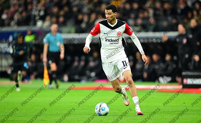 Hugo Ekitike (Frankfurt) Frankfurt, 01.03.2025, Fussball, Bundesliga, Eintracht Frankfurt - Bayer 04 Leverkusen EINTRACHT FRANCFORT-BAYER 04 LEVERKUSEN (1-4) 