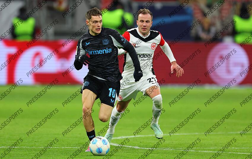 v.l. Florian Wirtz, Mario Goetze (Frankfurt) Frankfurt, 01.03.2025, Fussball, Bundesliga, Eintracht Frankfurt - Bayer 04 Leverkusen EINTRACHT FRANCFORT-BAYER 04 LEVERKUSEN (1-4) 