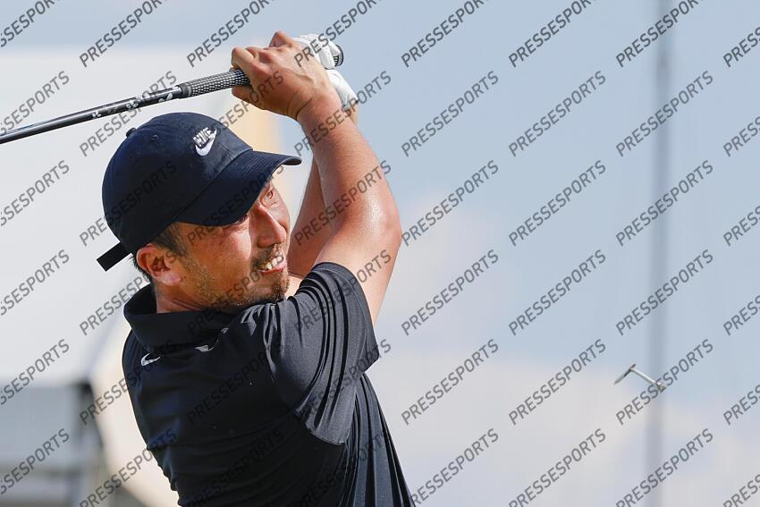Mar 1, 2025; Palm Beach Gardens, Florida, USA; Doug Ghim plays his shot from the fourth tee during the third round of the Cognizant Classic in The Palm Beaches golf tournament. Mandatory Credit: Reinhold Matay-Imagn Images PGA: Cognizant Classic in The Palm Beaches - Third Round 