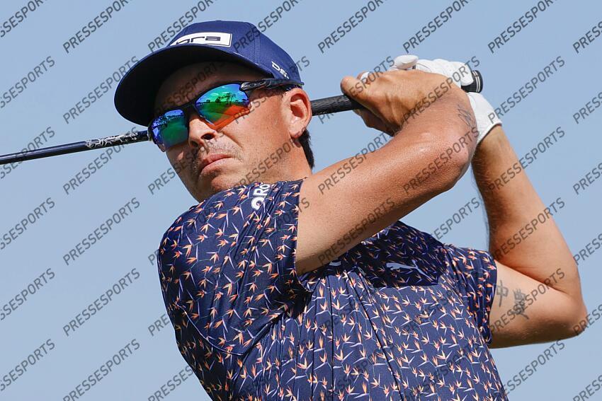 Feb 28, 2025; Palm Beach Gardens, Florida, USA; Rickie Fowler plays his shot from the fourth tee during the second round of the Cognizant Classic in The Palm Beaches golf tournament. Mandatory Credit: Reinhold Matay-Imagn Images PGA: Cognizant Classic in The Palm Beaches - Second Round 