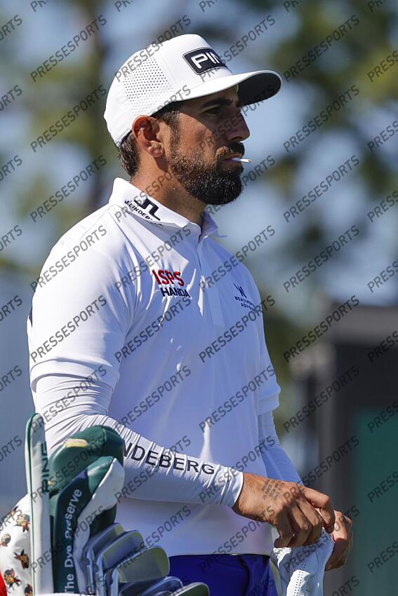 Feb 28, 2025; Palm Beach Gardens, Florida, USA; Mathieu Pavon waits to hit on the 17th tee during the second round of the Cognizant Classic in The Palm Beaches golf tournament. Mandatory Credit: Reinhold Matay-Imagn Images PGA: Cognizant Classic in The Palm Beaches - Second Round 