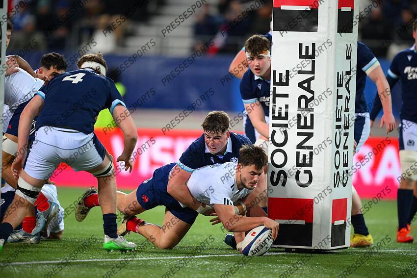 cowan (noah) cowie (oliver) - ballon FRANCE MOINS DE 20 ANS-ECOSSE MOINS DE 20 ANS (45-40) 