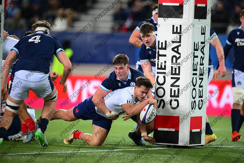 cowan (noah) cowie (oliver) - ballon FRANCE MOINS DE 20 ANS-ECOSSE MOINS DE 20 ANS (45-40) 