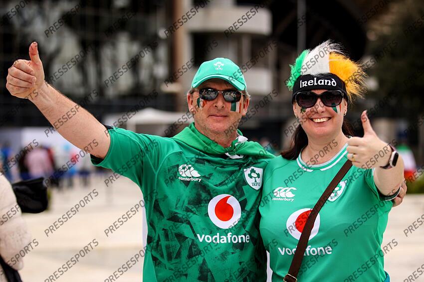 2025 Guinness Six Nations Championship Round 5, Stadio Olimpico, Rome, Italy 15/3/2025 Italy vs Ireland A view of Ireland fans ahead of the match Mandatory Credit ©INPHO/Billy Stickland ITALIE-IRLANDE (17-22) 