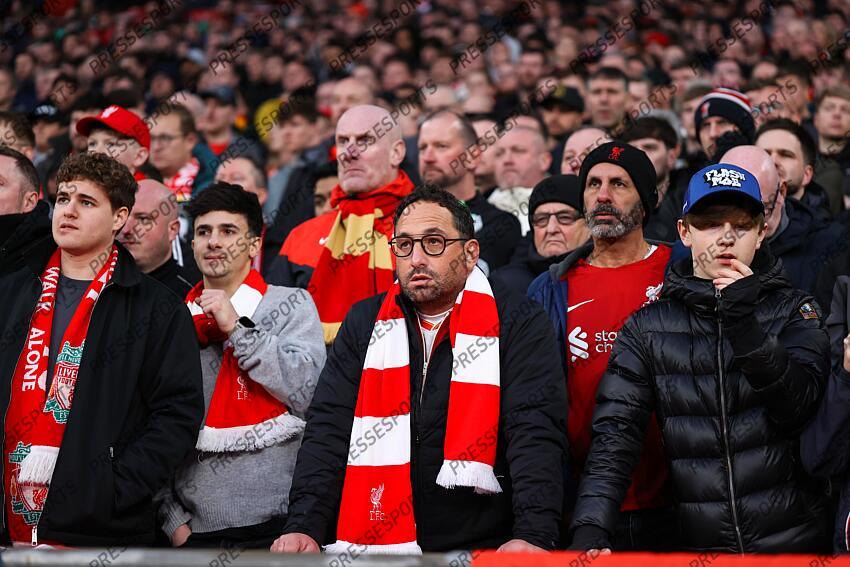 16 March 2025, London - Carabao Cup Final - Liverpool v Newcastle United - Liverpool fans - Photo: Jacques Feeney / Offside. FINALE LIVERPOOL-NEWCASTLE (1-2) 