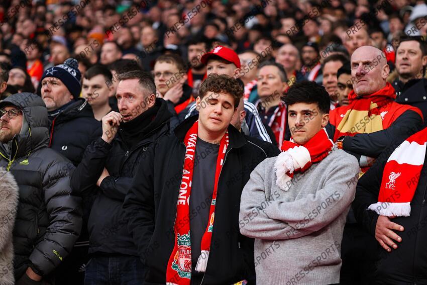 16 March 2025, London - Carabao Cup Final - Liverpool v Newcastle United - Liverpool fans - Photo: Jacques Feeney / Offside. FINALE LIVERPOOL-NEWCASTLE (1-2) 