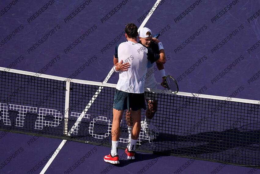 Jack Draper defeated Holger Rune in straight sets to win the men's singles championship title of the 2025 BNP Paribas Open at the Indian Wells Tennis Garden in Indian Wells, Calif., on Sunday, March 16, 2025. Syndication: Desert Sun 