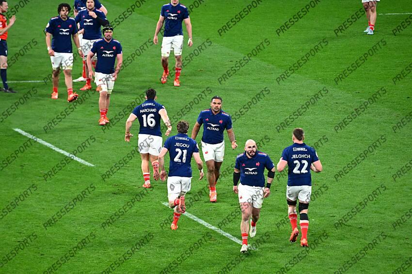 marchand (julien) mauvaka (peato) jegou (oscar) gros (jean baptiste) jelonch (anthony) FRANCE-ECOSSE (35-16) L'(17/03/2025) 