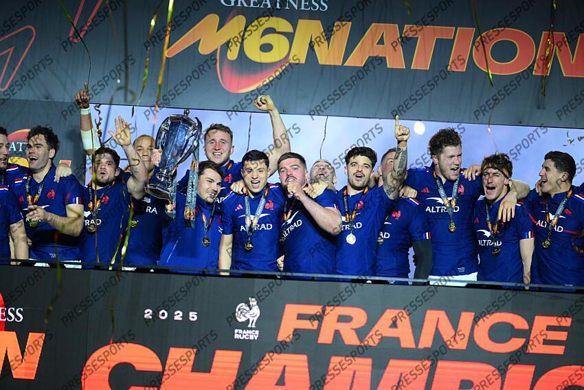 dupont (antoine) bielle biarrey (louis) alldritt (gregory) ntamack (romain) FRANCE-ECOSSE (35-16) 