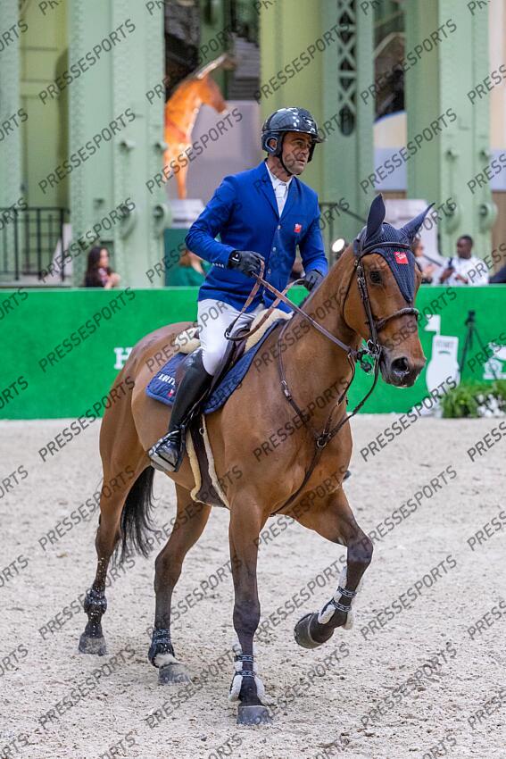 Saut Hermès 2025. Prix Hermès Sellier. Olivier PERREAU (FRA). GL EVENTS DORAI D'AIGUILLY Eric KNOLL / Presse Sports SAUT HERMES 