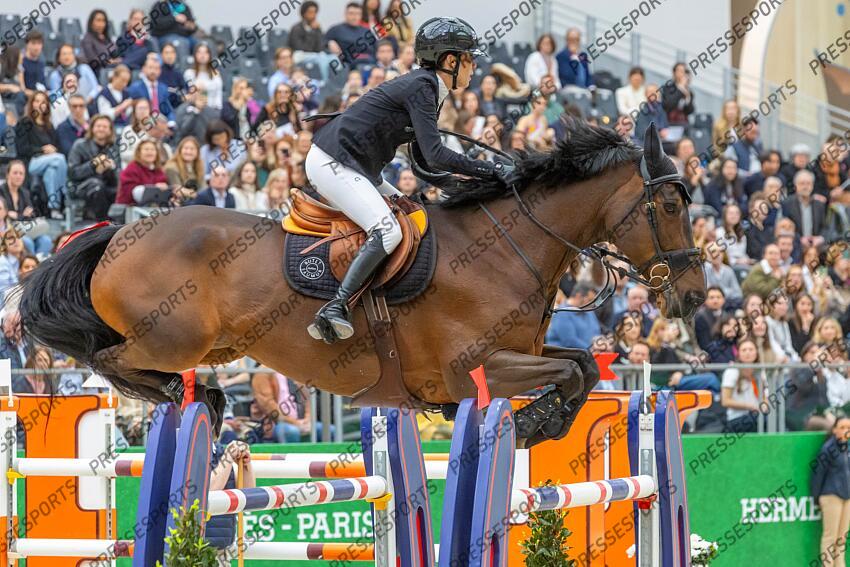 Saut Hermès 2025. Prix Hermès Sellier. Charlotte LEONI (FRA). MISS MARIE VAN'T WINNENHOF Eric KNOLL / Presse Sports SAUT HERMES 