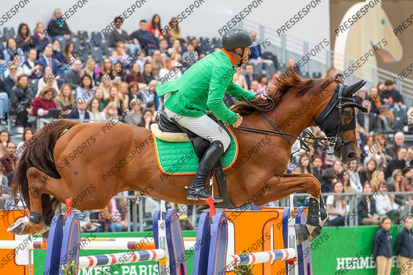Saut Hermès 2025. Prix Hermès Sellier. Gerfried PUCK (AUT). EQUITRON NAXCEL V Eric KNOLL / Presse Sports SAUT HERMES 