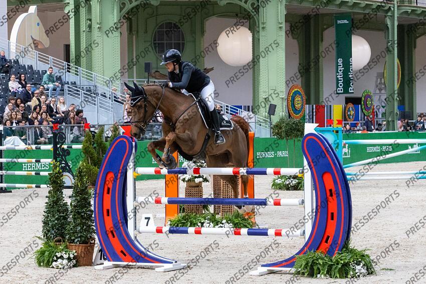 Saut Hermès 2025. Les talents Hermès. Anastasia NIELSEN (MON). TAILORMADE CONTOU Eric KNOLL / Presse Sports SAUT HERMES 
