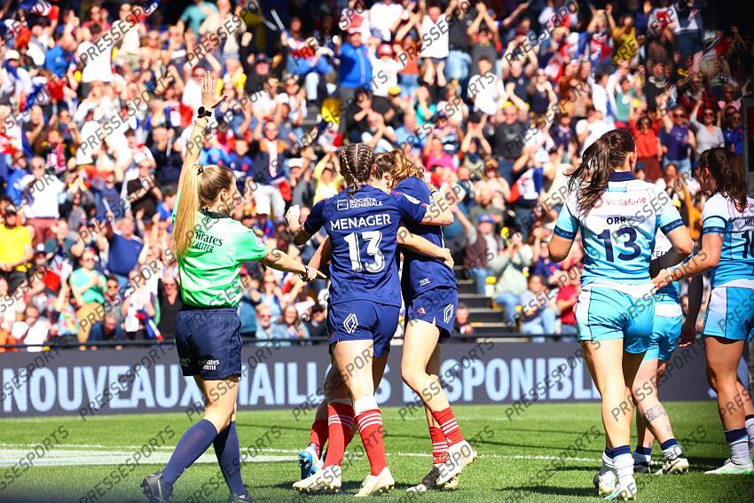menager (marine) FRANCE-ECOSSE (38-15) joie du 1er essai français, 12' 