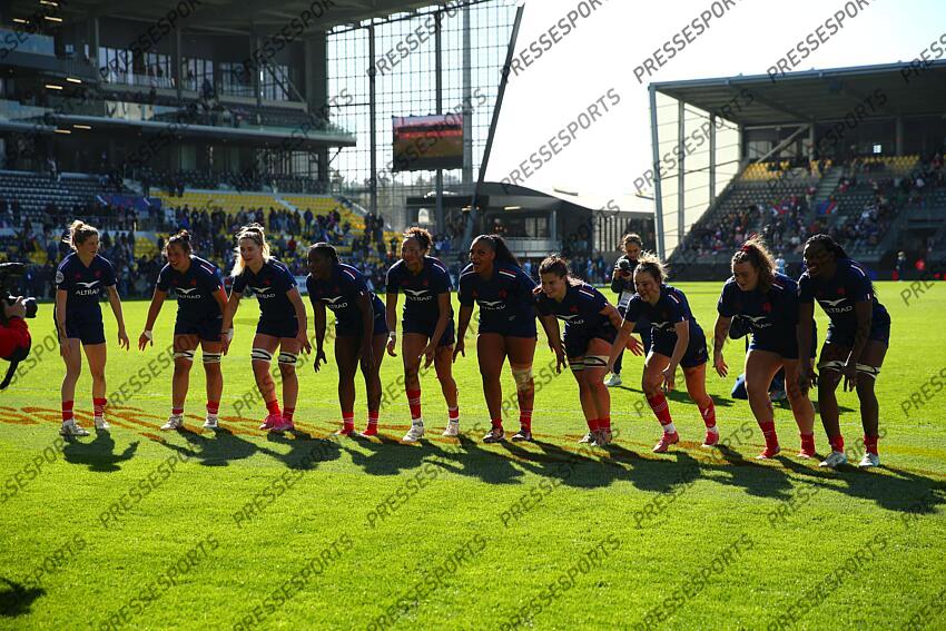 bourgeois (morgane) feleu (teani) champon (lea) brosseau (yllana) arbey (kelly) mwayembe (ambre) berthoumieu (axelle) chambon (alexandra) bernadou (rose) okemba (seraphine) FRANCE-ECOSSE (38-15) 