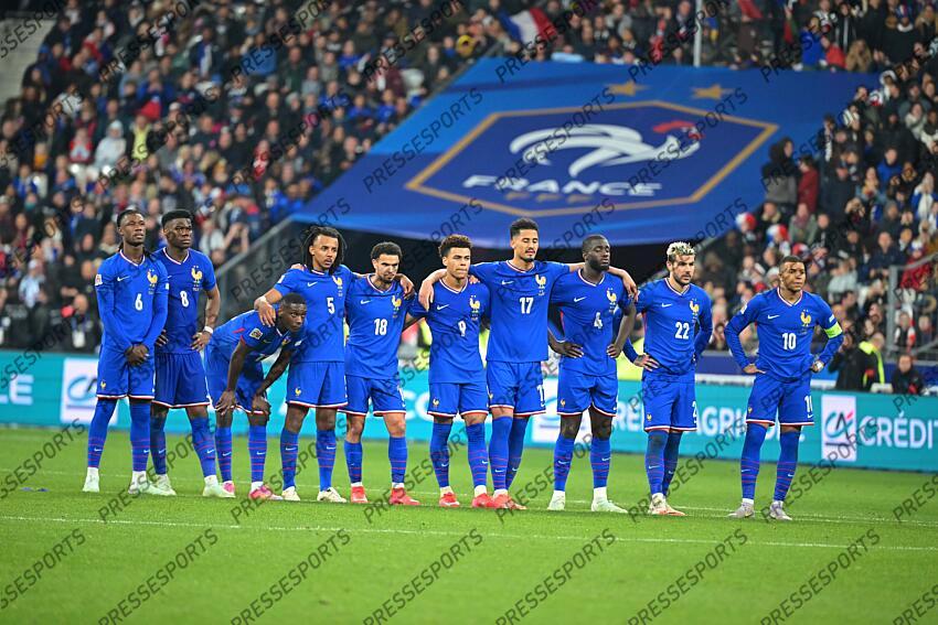 camavinga (eduardo) tchouameni (aurelien) kolo muani (randal) kounde (jules) zaire emery (warren) doue (desire) saliba (william) upamecano (dayot) hernandez (theo) mbappe lottin (kylian) FRANCE-CROATIE (2-0, 5tab4) seance des tirs au but 