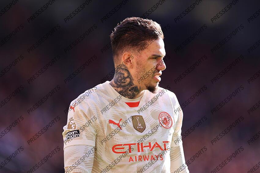6th April 2025 - Premier League - Manchester United v Manchester City - Manchester City goalkeeper Ederson - Photo: Simon Stacpoole / Offside. MANCHESTER UNITED-MANCHESTER CITY (0-0) 