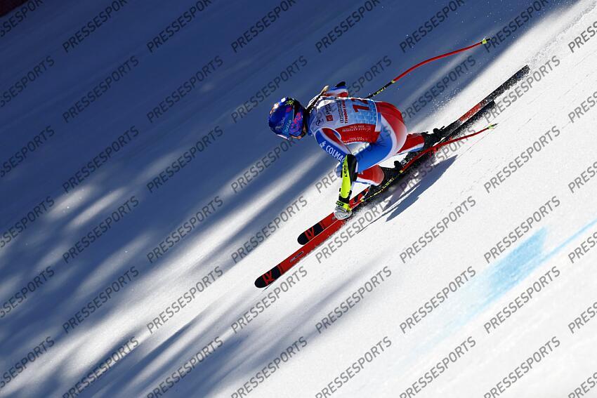 MERIBEL, FRANCE - APRIL 03-04: Doriane Escane of Team France in action during the French Alpine Ski Championships Men's and Women's Super G on April 03-04, 2025 in Meribel, France. (Photo by Christophe Pallot/Agence Zoom) SUPER G FEMMES MERIBEL 