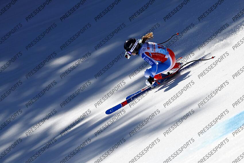 MERIBEL, FRANCE - APRIL 03-04: Emy Charbonnier of Team France in action during the French Alpine Ski Championships Men's and Women's Super G on April 03-04, 2025 in Meribel, France. (Photo by Christophe Pallot/Agence Zoom) SUPER G FEMMES MERIBEL 