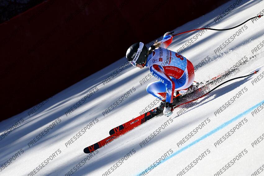 MERIBEL, FRANCE - APRIL 03-04: Paola Orecchioni of Team France in action during the French Alpine Ski Championships Men's and Women's Super G on April 03-04, 2025 in Meribel, France. (Photo by Christophe Pallot/Agence Zoom) SUPER G FEMMES MERIBEL 