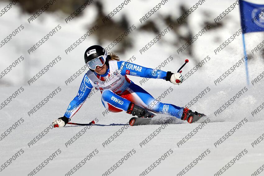 MERIBEL, FRANCE - APRIL 03-04: Paola Orecchioni of Team France in action during the French Alpine Ski Championships Men's and Women's Super G on April 03-04, 2025 in Meribel, France. (Photo by Christophe Pallot/Agence Zoom) SUPER G FEMMES MERIBEL 