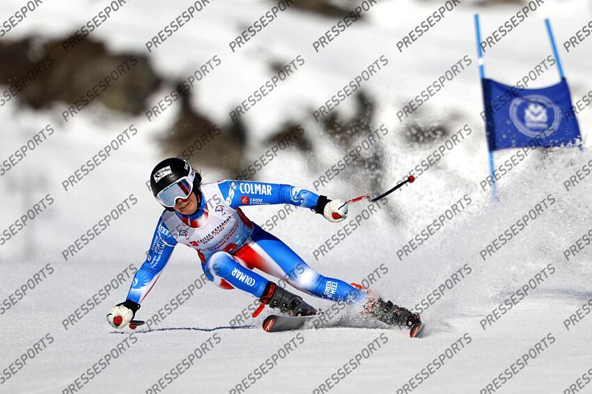 MERIBEL, FRANCE - APRIL 03-04: Paola Orecchioni of Team France in action during the French Alpine Ski Championships Men's and Women's Super G on April 03-04, 2025 in Meribel, France. (Photo by Christophe Pallot/Agence Zoom) SUPER G FEMMES MERIBEL 