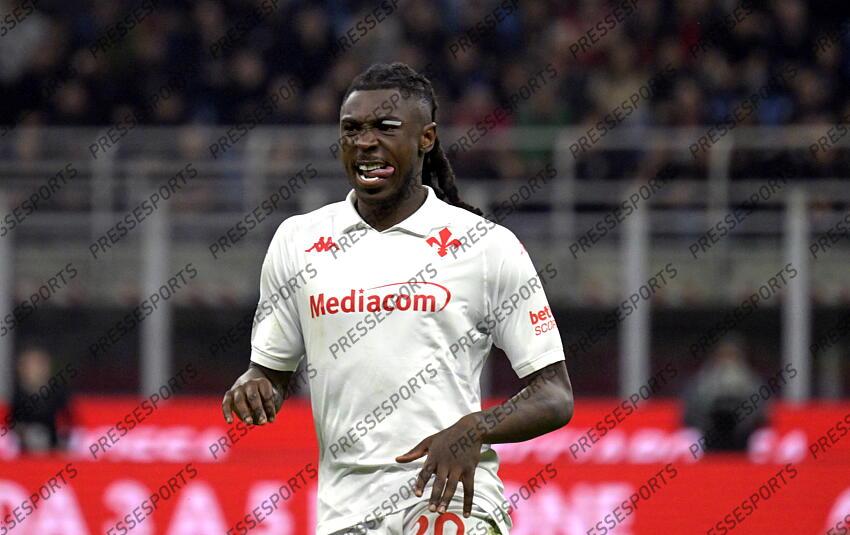 Foto IPP/Paolo Bona Milano 05/04//2025 Campionato Serie A di Calcio stagione 2024/2025 partita Milan-Fiorentina Nella foto Moise Kean Italy Photo Press Worldwide Copyright AC MILAN-FIORENTINA (2-2) 