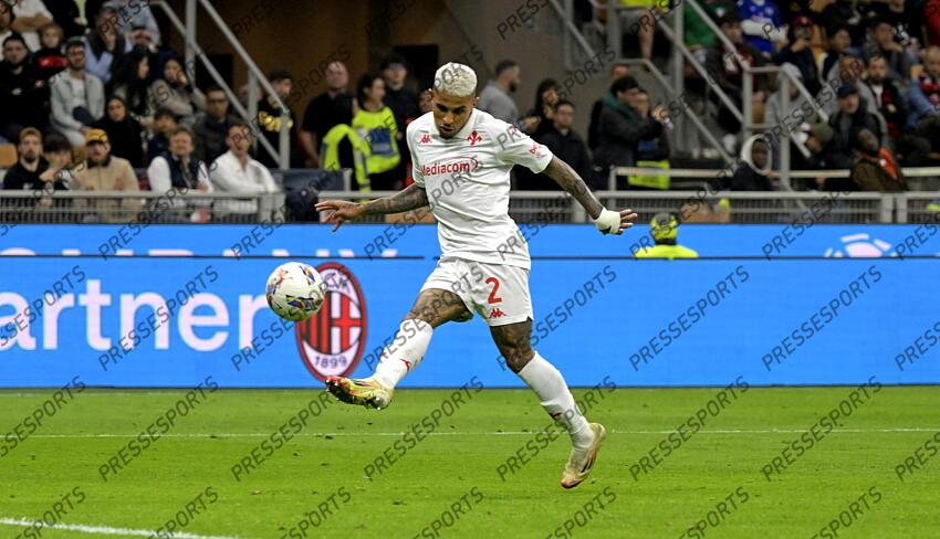 Foto IPP/Paolo Bona Milano 05/04//2025 Campionato Serie A di Calcio stagione 2024/2025 partita Milan-Fiorentina Nella foto il gol di Dodo del 2-3 annullato per fuorigioco Italy Photo Press Worldwide Copyright AC MILAN-FIORENTINA (2-2) 