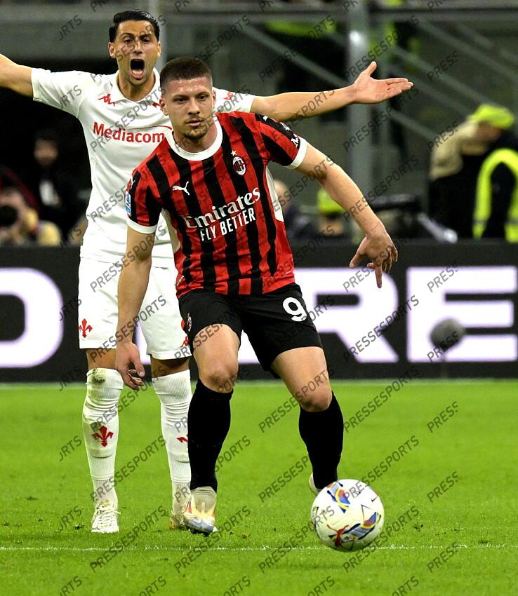 Foto IPP/Paolo Bona Milano 05/04//2025 Campionato Serie A di Calcio stagione 2024/2025 partita Milan-Fiorentina Nella foto Luka Jovic Italy Photo Press Worldwide Copyright AC MILAN-FIORENTINA (2-2) 