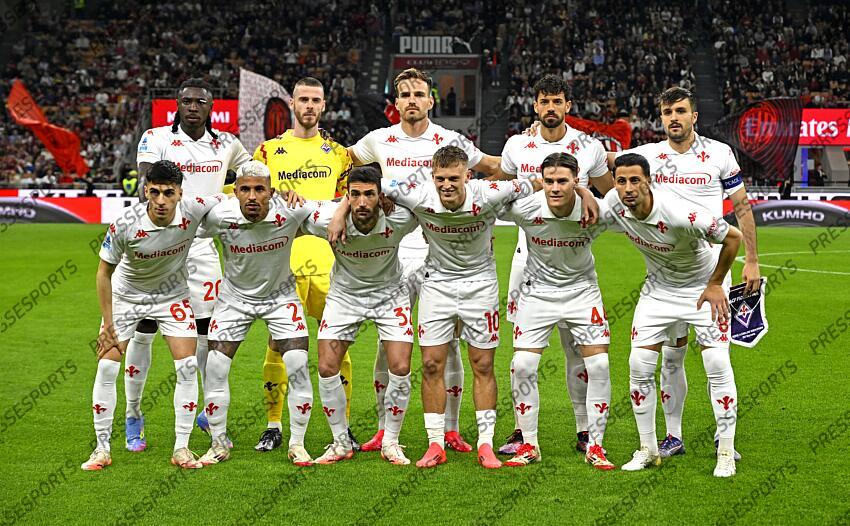 Foto IPP/Paolo Bona Milano 05/04//2025 Campionato Serie A di Calcio stagione 2024/2025 partita Milan-Fiorentina Nella foto la formazione della Fiorentina Italy Photo Press Worldwide Copyright AC MILAN-FIORENTINA (2-2) 