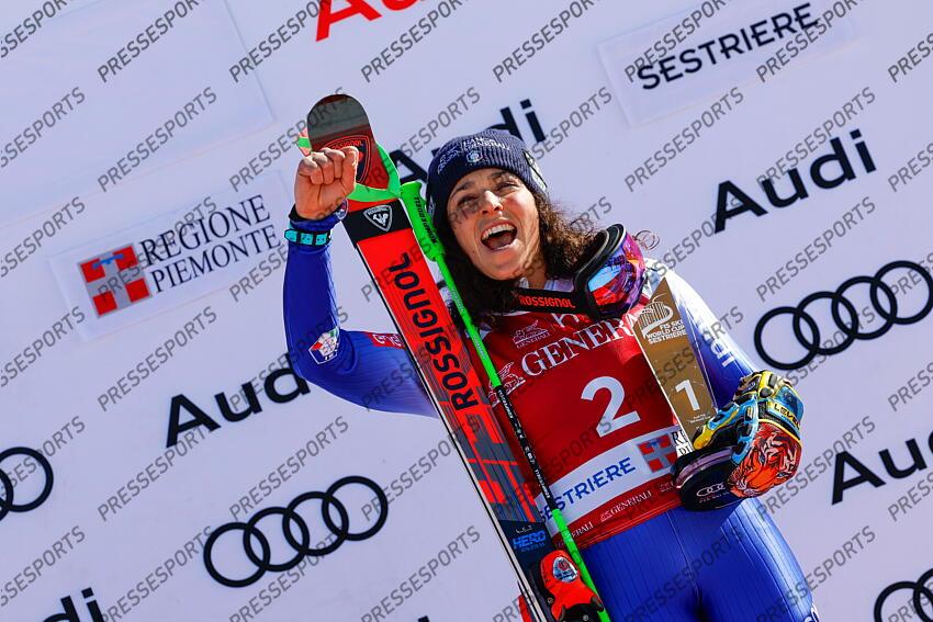 SKI ALPIN COUPE DU MONDE 2025 GEANT FEMMES SESTRIERE 1