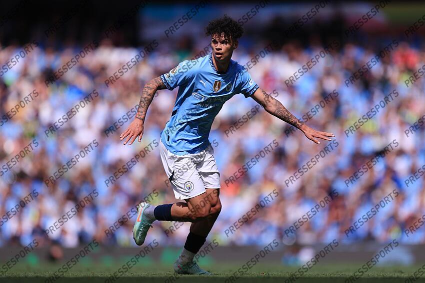 12th April 2025 - Premier League - Manchester City v Crystal Palace - Nico O'Reilly of Manchester City - Photo: Simon Stacpoole / Offside. MANCHESTER CITY-CRYSTAL PALACE (5-2) 
