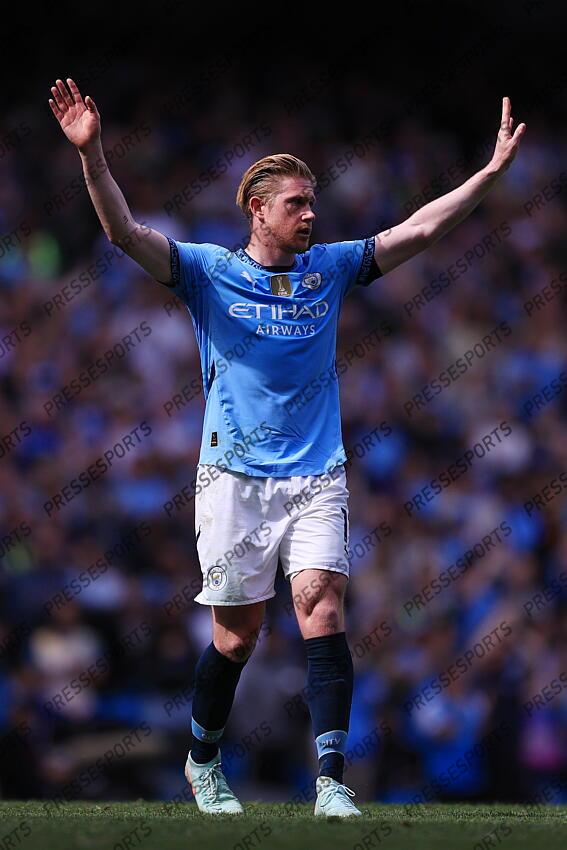 12th April 2025 - Premier League - Manchester City v Crystal Palace - Kevin de Bruyne of Manchester City - Photo: Simon Stacpoole / Offside. MANCHESTER CITY-CRYSTAL PALACE (5-2) 