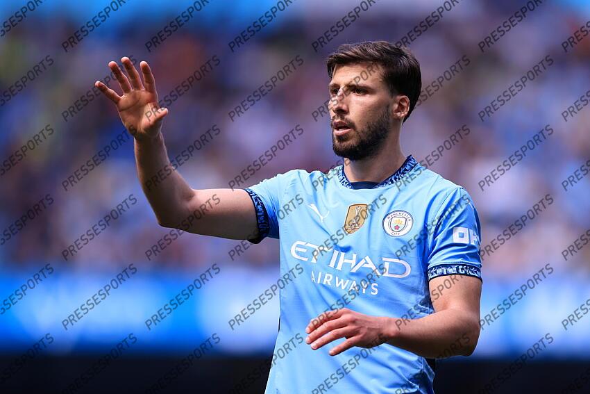 12th April 2025 - Premier League - Manchester City v Crystal Palace - Ruben Dias of Manchester City - Photo: Simon Stacpoole / Offside. MANCHESTER CITY-CRYSTAL PALACE (5-2) 