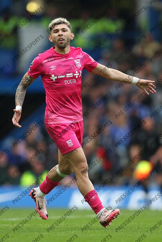 13 April 2025, London - Premier League Football - Chelsea v Ipswich Town - Julio Enciso of Ipswich Town - Photo: Charlotte Wilson / Offside. CHELSEA-IPSWICH (2-2) 