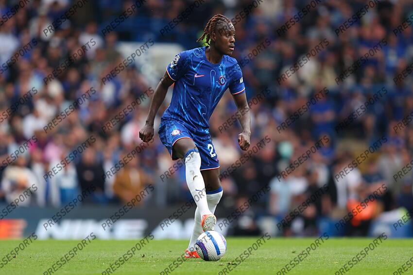 13 April 2025, London - Premier League Football - Chelsea v Ipswich Town - Trevoh Chalobah of Chelsea - Photo: Charlotte Wilson / Offside. CHELSEA-IPSWICH (2-2) 