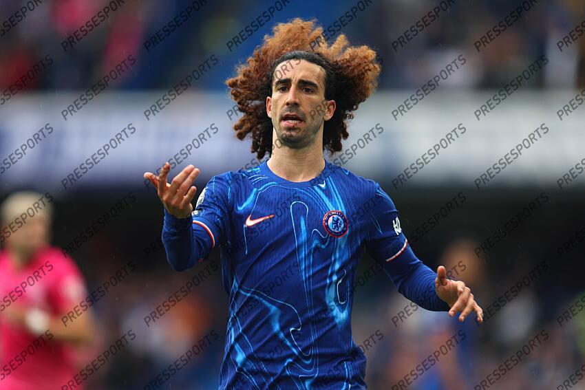 13 April 2025, London - Premier League Football - Chelsea v Ipswich Town - Marc Cucurella of Chelsea - Photo: Charlotte Wilson / Offside. CHELSEA-IPSWICH (2-2) 