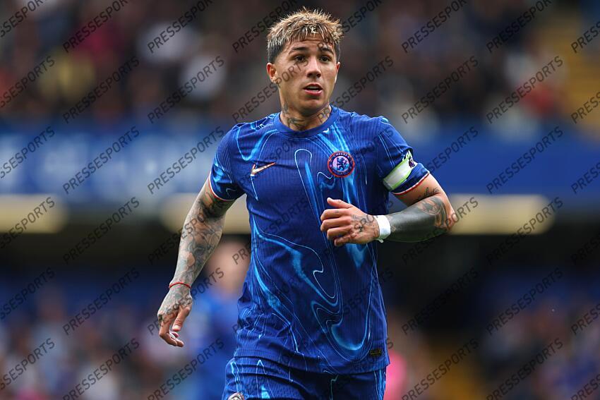 13 April 2025, London - Premier League Football - Chelsea v Ipswich Town - Enzo Fernandez of Chelsea - Photo: Charlotte Wilson / Offside. CHELSEA-IPSWICH (2-2) 