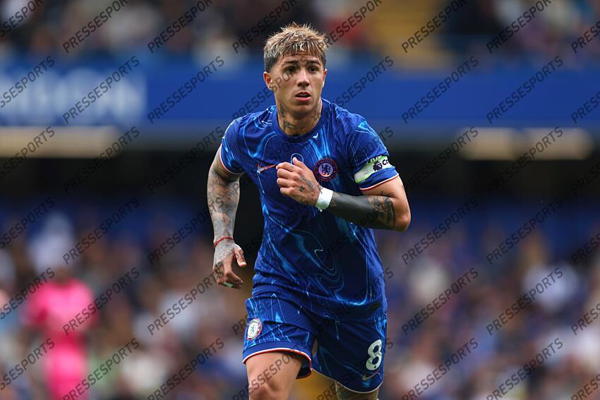 13 April 2025, London - Premier League Football - Chelsea v Ipswich Town - Enzo Fernandez of Chelsea - Photo: Charlotte Wilson / Offside. CHELSEA-IPSWICH (2-2) 